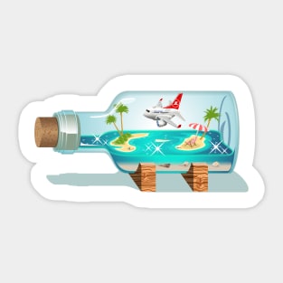 Cartoon Souvenir Bottle Sticker